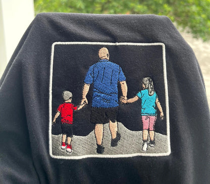 Embroidered t shirt, Custom embroidered photo shirt, custom embroidered tshirt, Custom embroidered photo