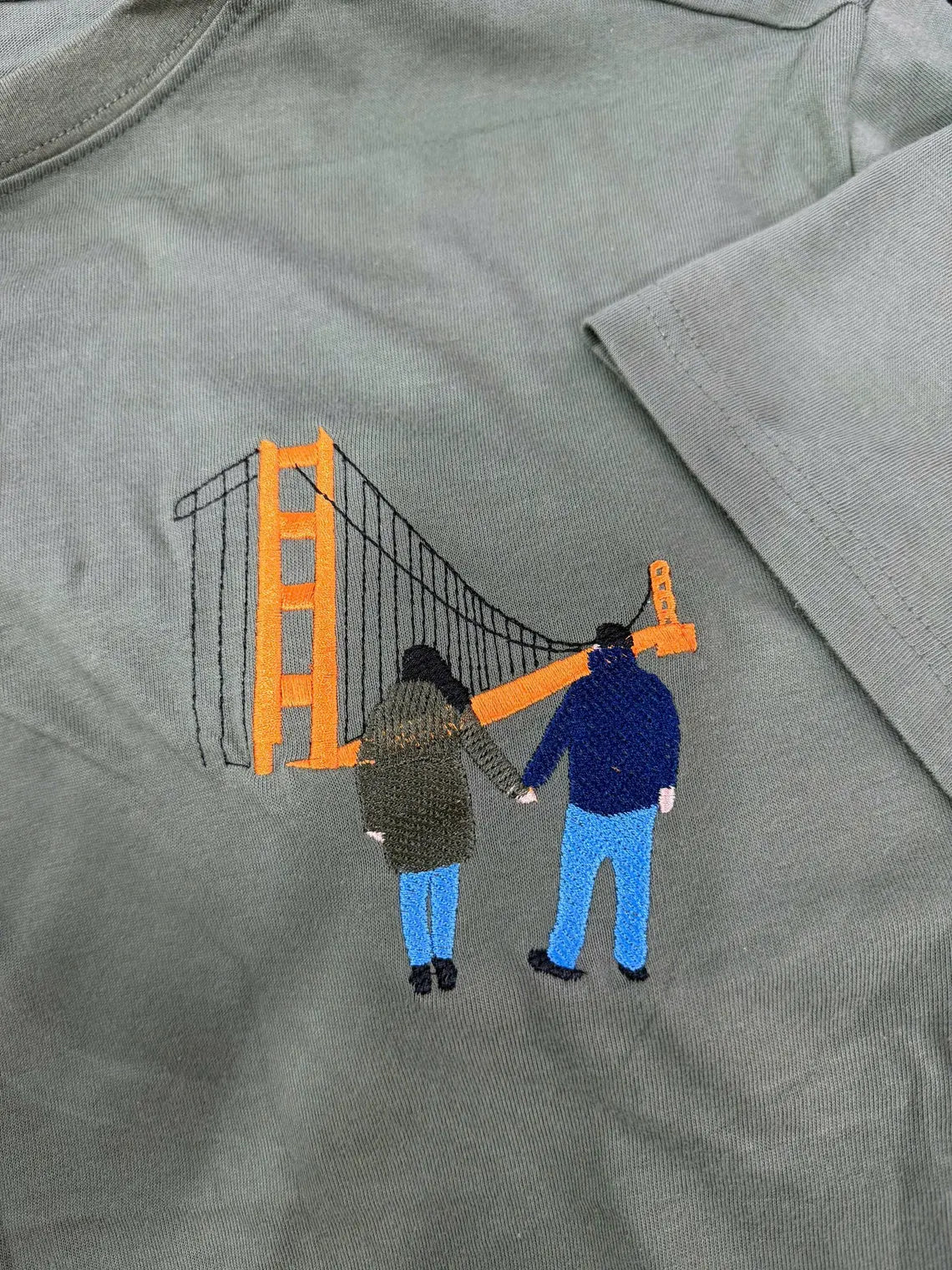 Embroidered t shirt, Custom embroidered photo shirt, custom embroidered tshirt, Custom embroidered photo