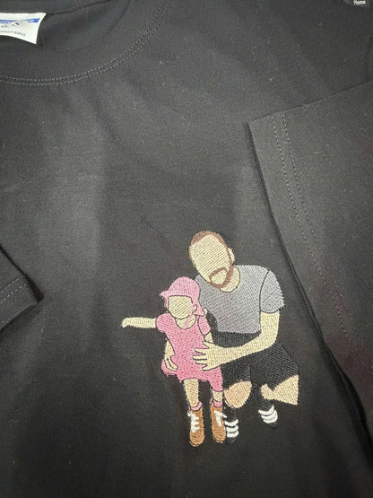Embroidered t shirt, Custom embroidered photo shirt, custom embroidered tshirt, Custom embroidered photo