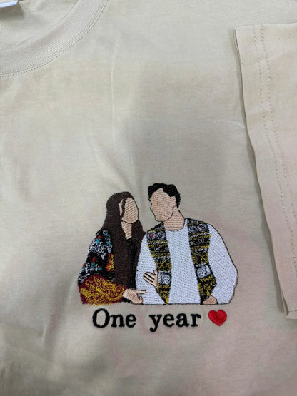 Embroidered t shirt, Custom embroidered photo shirt, custom embroidered tshirt, Custom embroidered photo