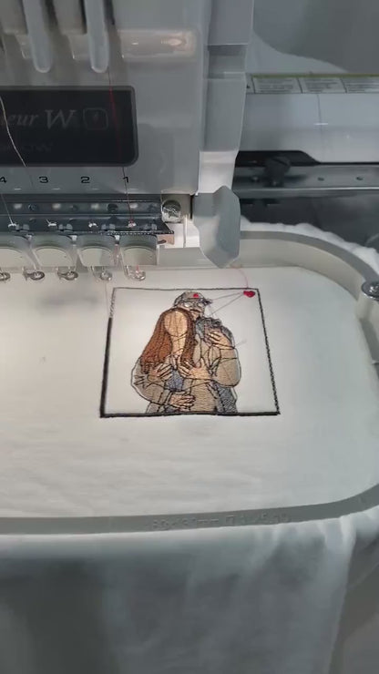 Embroidered t shirt, Custom embroidered photo shirt, custom embroidered tshirt, Custom embroidered photo
